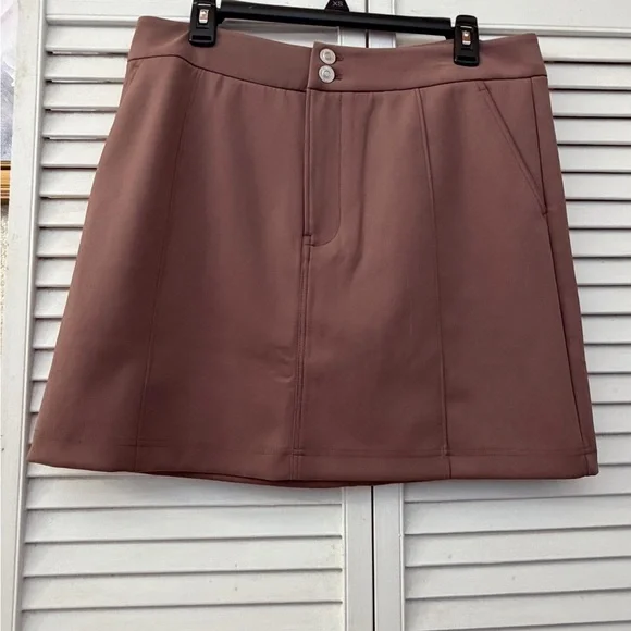 Hudson Jeans seamed Deep Tapue Mini Skirt with sculpting knit nwot - Picture 2 of 16